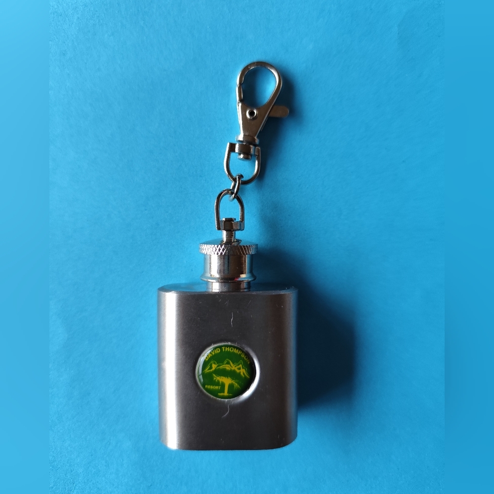 David Thompson Resort Mini Flask Keychain